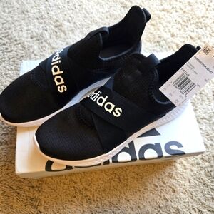 Adidas Womens Black Slip-On Running Shoes